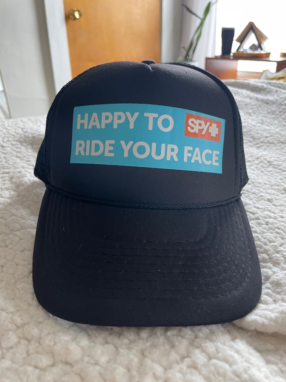 SPY Skiing Apres Black Mesh Trucker Cap